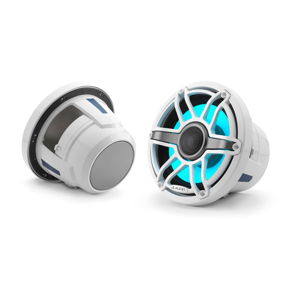 JL Audio M6 Marine Speakers, 8.8" with LED and White Sport Grille (M6-880X-S-GwGw-i)